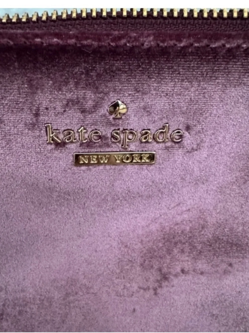 Kate Spade Tillie Velvet Plum Chain Crossbody Shoulder Bag Two way
